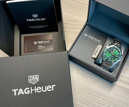 Tag Heuer Formula 1 Limited Edition Green Dial Silver Steel Strap Watch for Men - WAZ1017.BA0842 - Apparel image 16