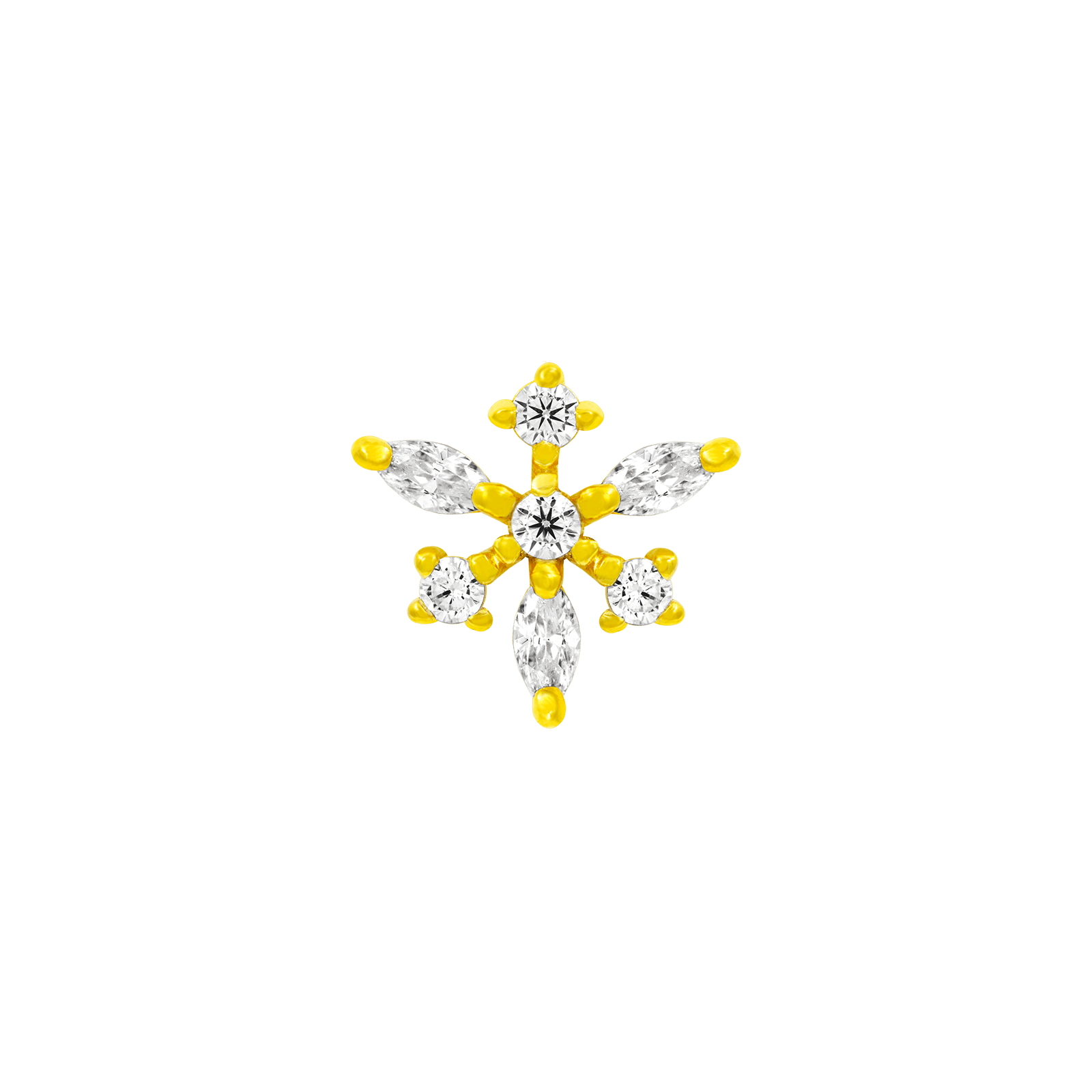 Anna - Gold Snowflake in 14k Gold by Junipurr - Jewelry image 1