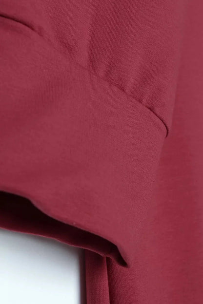 Plus Size Modest Hooded Knitted Dress | Rose - Apparel image 5