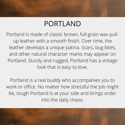 Leather Laptop Bag Portland Brown - Gadgets image 7