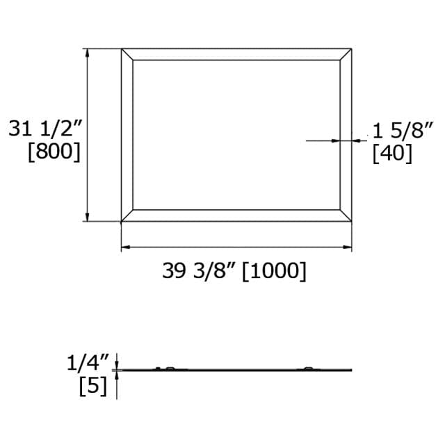 Melanie Wide Bevel Frame - large format - 39 3/8" x 31 1/2" - Kitchen & Dining image 4