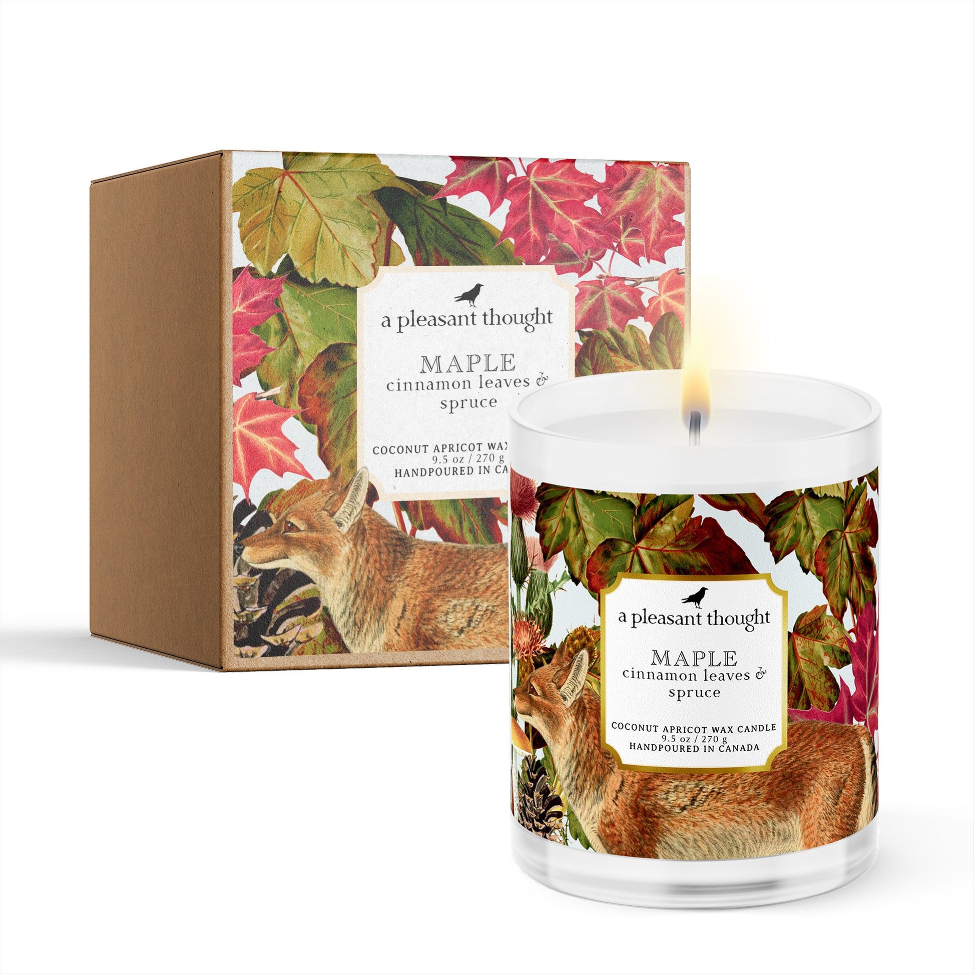 Maple | Cinnamon Leaves & Spruce | Candle - Home Decor image 2
