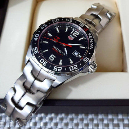 Tag Heuer Formula 1 Senna Limited Edition Black Dial Silver Steel Strap Watch for Men - WAZ1012.BA0883 - Jewelry image 23