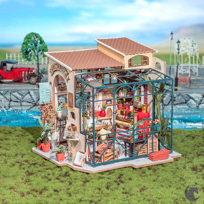Emily's Flower Shop | Robotime DG145 DIY 1:24 Dollhouse Miniatures Kit - Furniture image 1