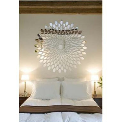 Geometric Pattern Petal Decor Self-Adhesive Acrylic Mirror - Home Decor image 1