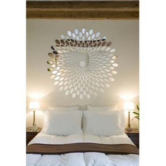 Geometric Pattern Petal Decor Self-Adhesive Acrylic Mirror - Home Decor image 1