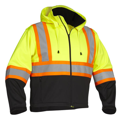 Re-Engineered Hi Vis Safety Softshell Jacket - Apparel image 3