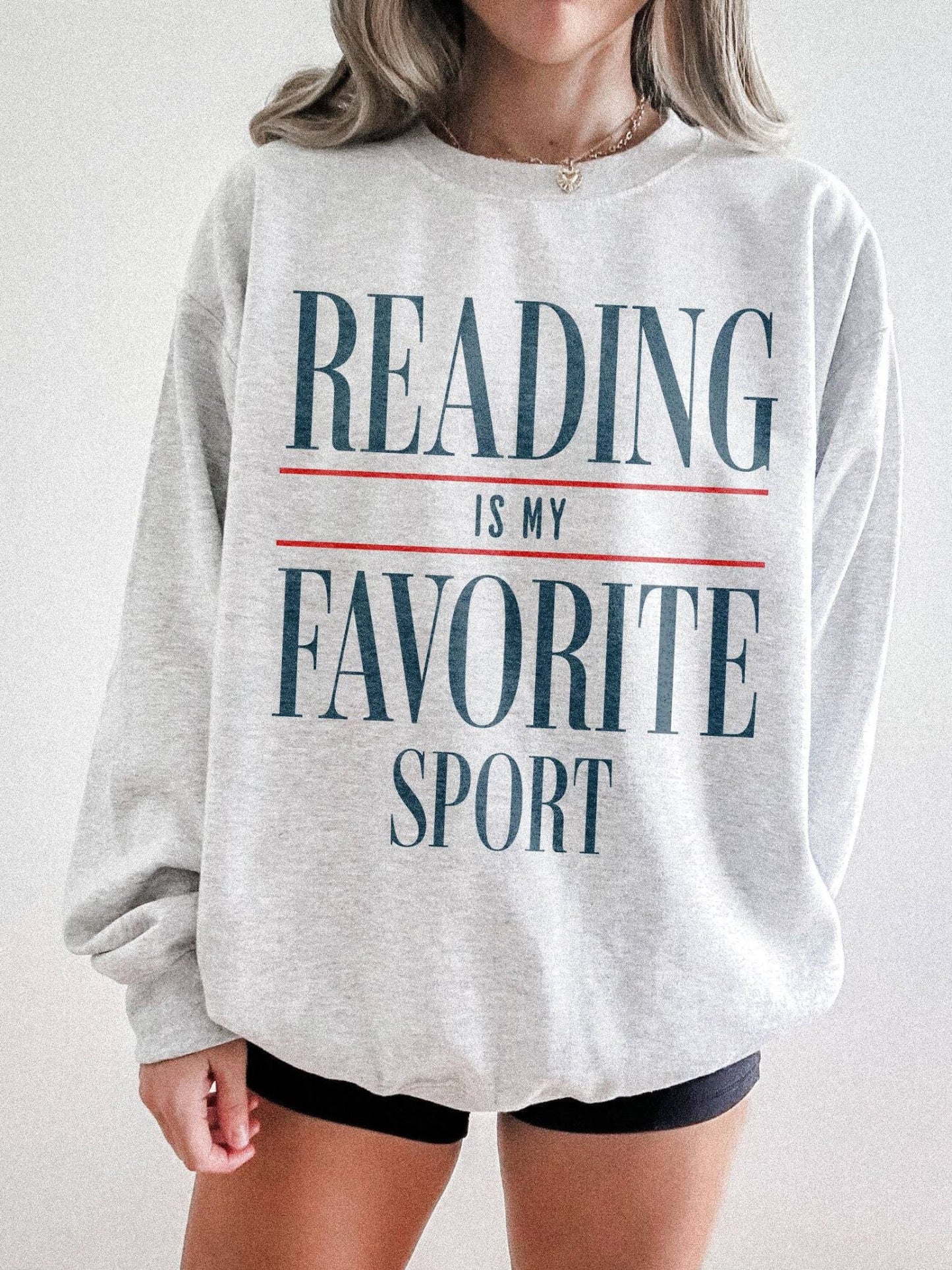 Reading Is My Favorite Sport Sweatshirt | Book Lover Gift - Apparel image 1
