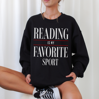 Reading Is My Favorite Sport Sweatshirt | Book Lover Gift - Apparel image 3