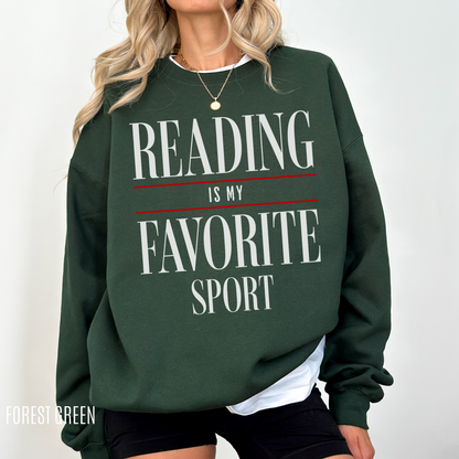 Reading Is My Favorite Sport Sweatshirt | Book Lover Gift - Apparel image 5