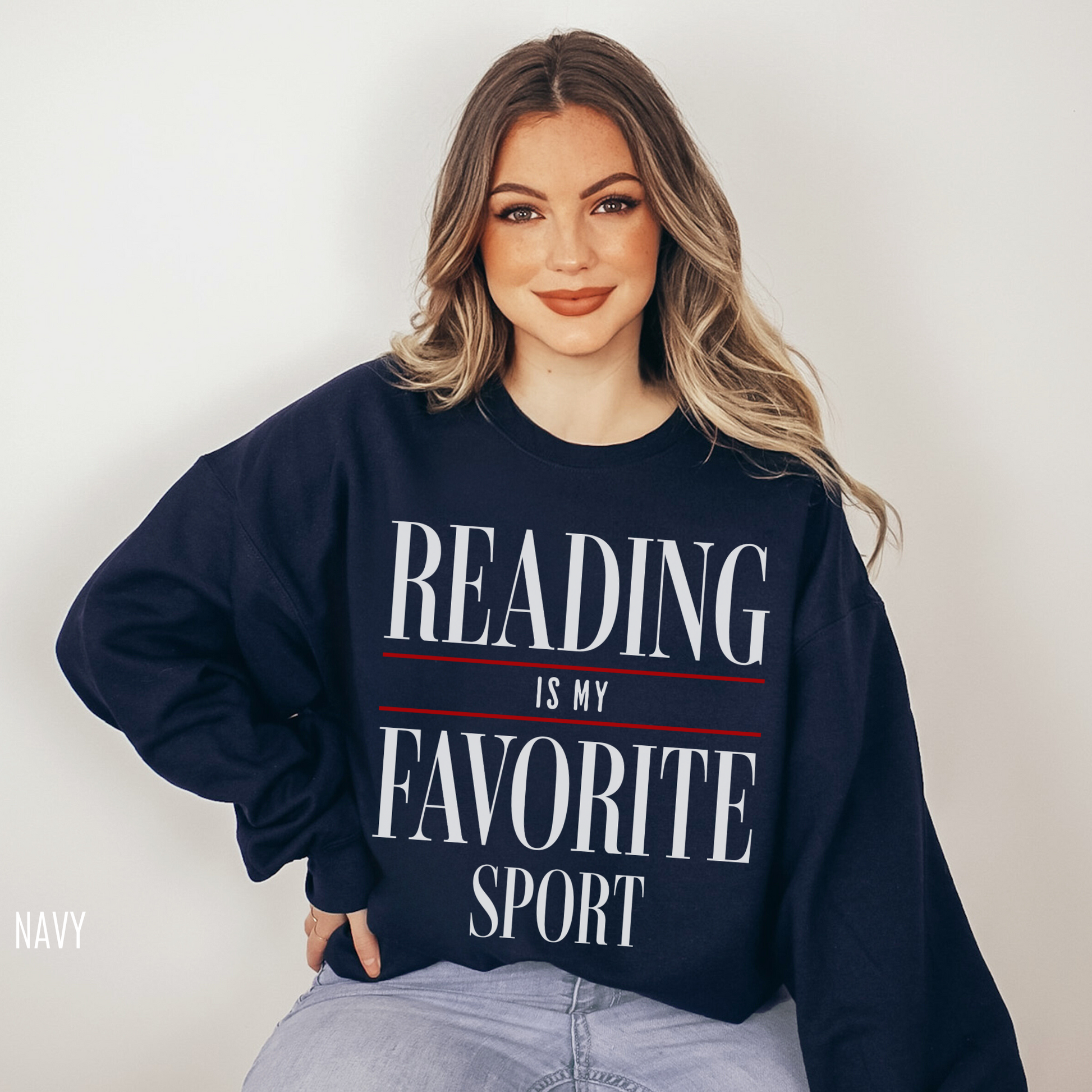 Reading Is My Favorite Sport Sweatshirt | Book Lover Gift - Apparel image 4