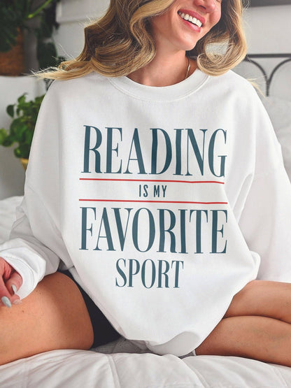 Reading Is My Favorite Sport Sweatshirt | Book Lover Gift - Apparel image 6