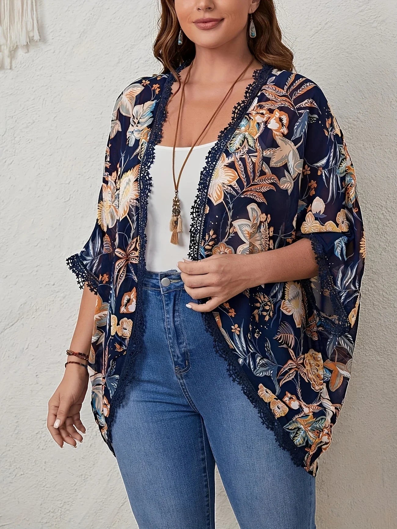 Renee Plus Size Kimono in Floral Print - Apparel image 1