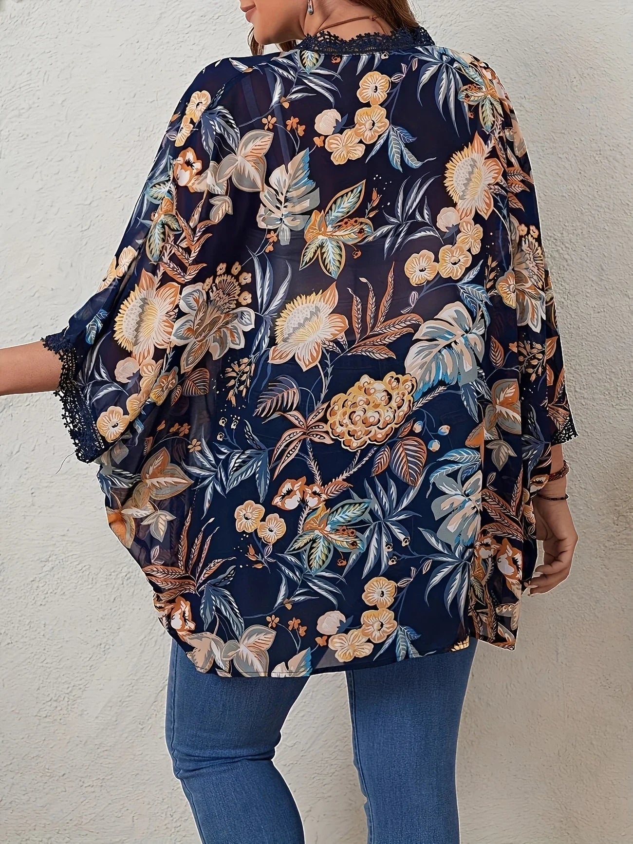Renee Plus Size Kimono in Floral Print - Apparel image 2