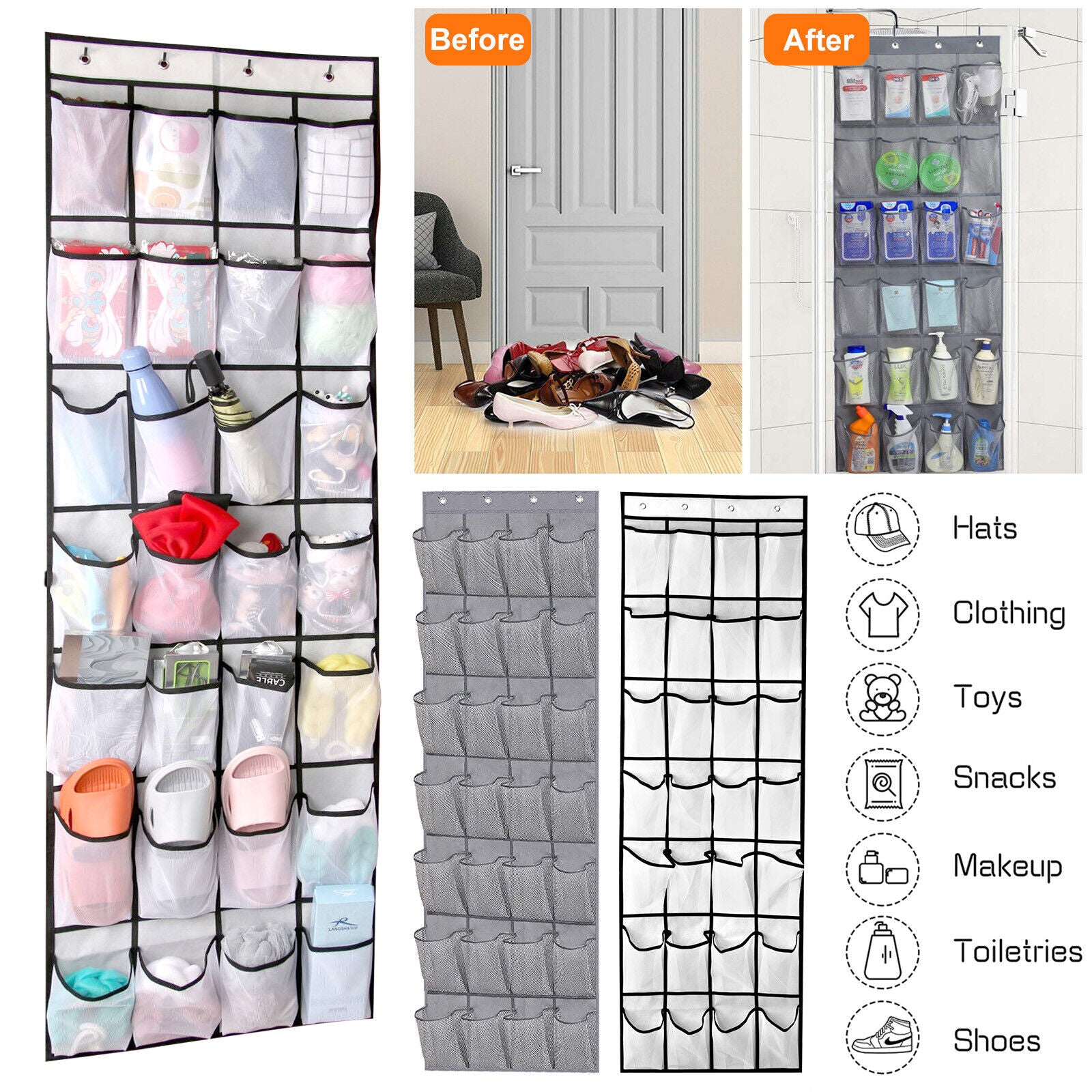 BlushBees® Hanging 28 Pockets Organiser, Perfect for Shoes or Other Small Items Storage - Misc image 2