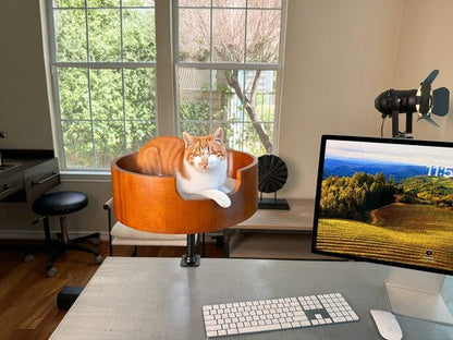 Desk Cat Nest Bed - Purrfect Accessory for Cat Lover's Workspace - Furniture image 5