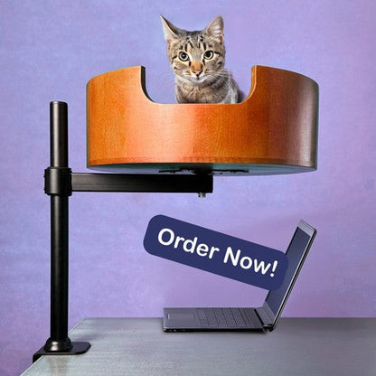 Desk Cat Nest Bed - Purrfect Accessory for Cat Lover's Workspace - Furniture image 9