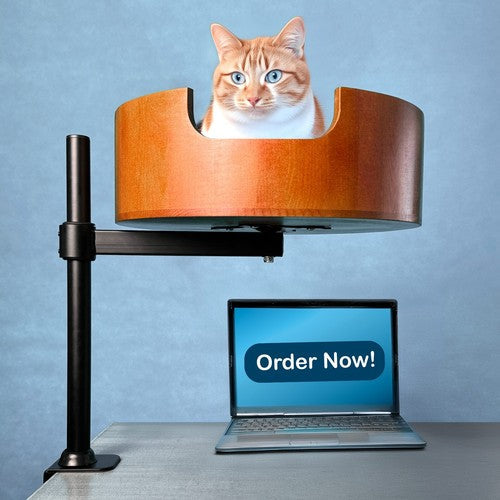Desk Cat Nest Bed - Purrfect Accessory for Cat Lover's Workspace - Furniture image 4