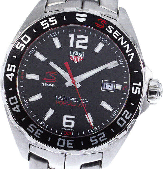 Tag Heuer Formula 1 Senna Limited Edition Black Dial Silver Steel Strap Watch for Men - WAZ1012.BA0883 - Jewelry image 8