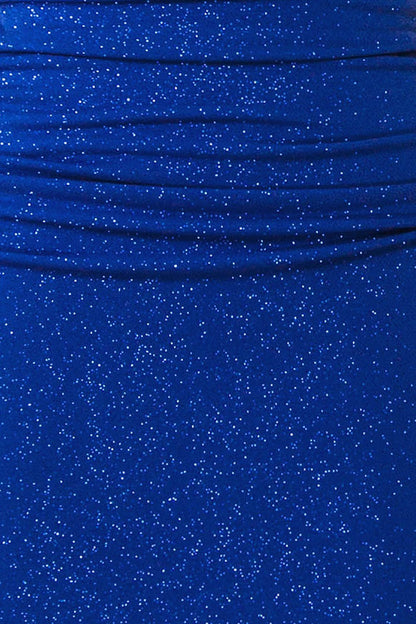 Samira Blue | Sparkly Mermaid Maxi Dress with Slit - Misc image 8