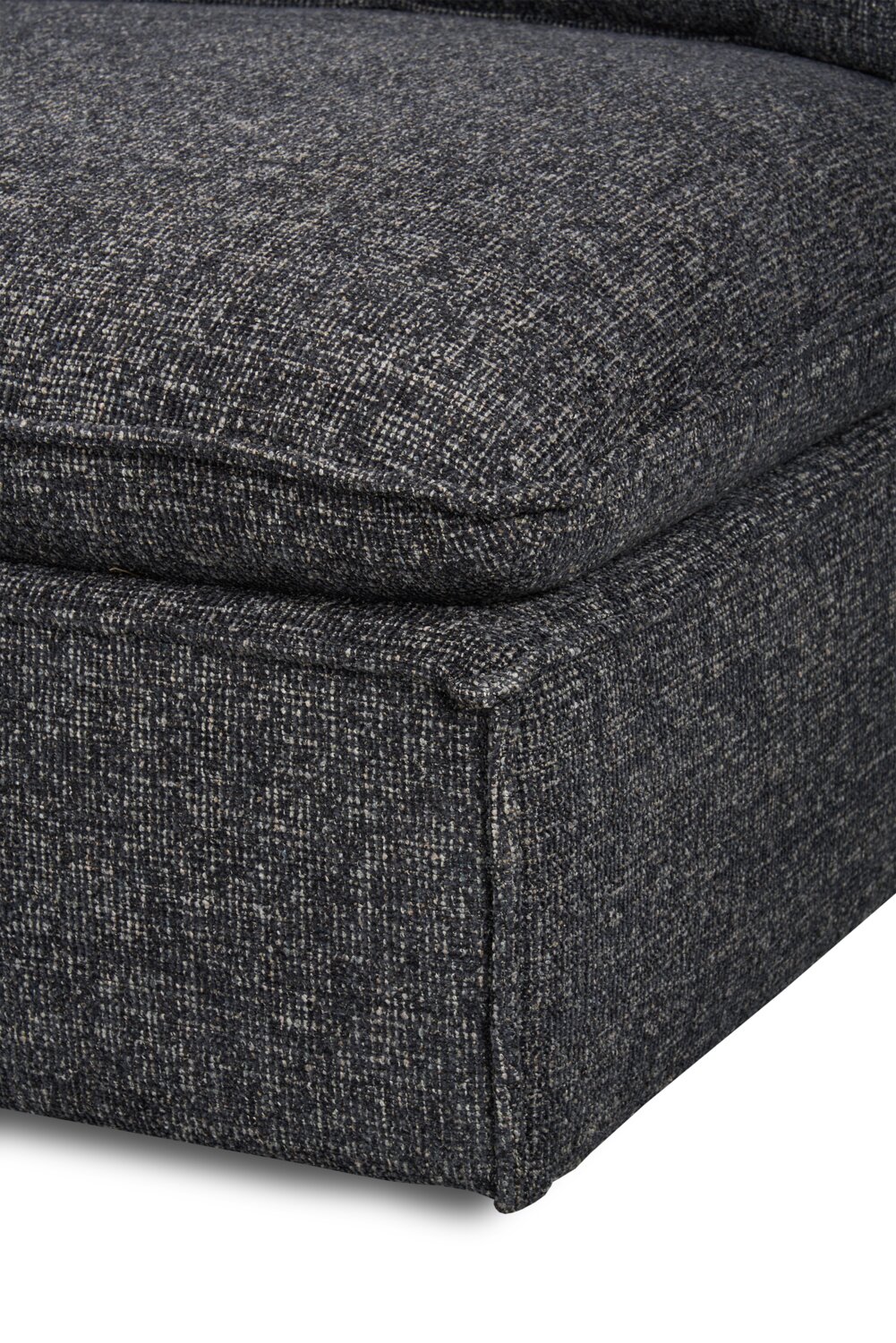 Fusion Modular 5-Piece Charcoal Grey Chenille Fabric Armless Sectional | Sofa sectionnel sans accoudoirs modulaire Fusion 5 pièces en tissu de chenille gris anthracite - Furniture image 4