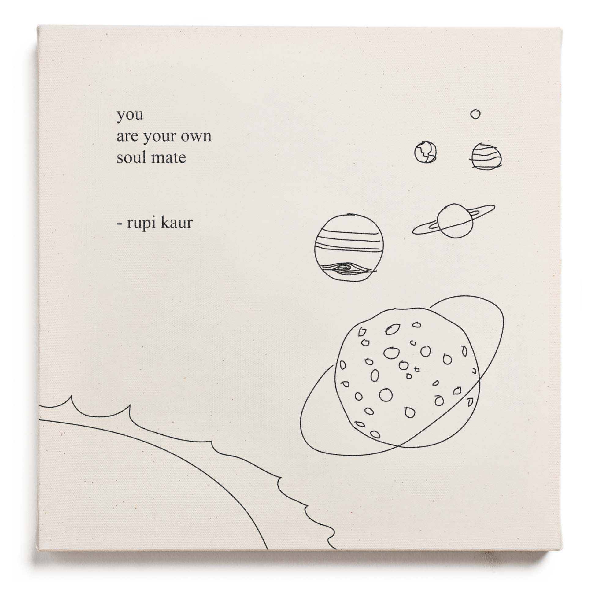 'own soul mate' Canvas - Signed by Rupi Kaur - Accessories image 1