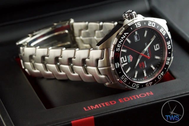 Tag Heuer Formula 1 Senna Limited Edition Black Dial Silver Steel Strap Watch for Men - WAZ1012.BA0883 - Jewelry image 28