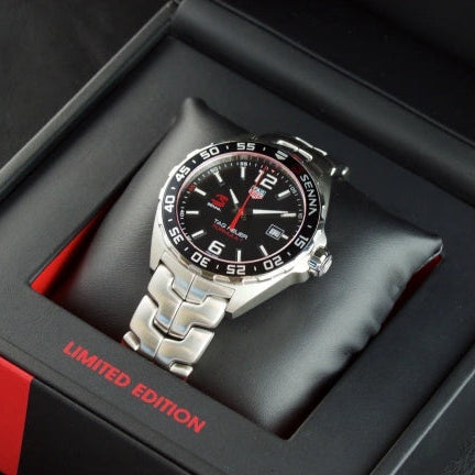 Tag Heuer Formula 1 Senna Limited Edition Black Dial Silver Steel Strap Watch for Men - WAZ1012.BA0883 - Jewelry image 22