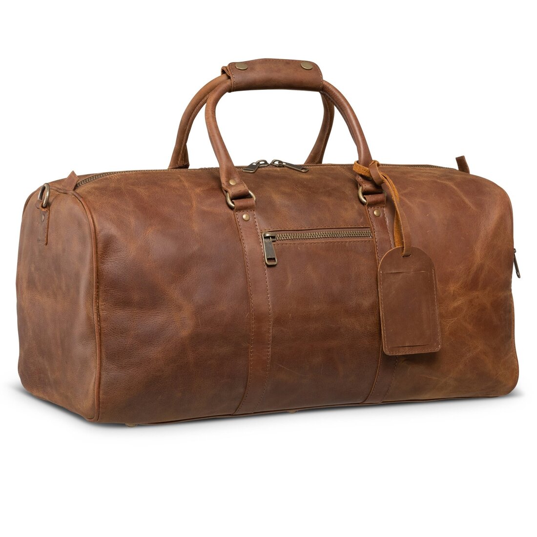 Traveler 45L Leather Duffle - Saddle Brown - Accessories image 5