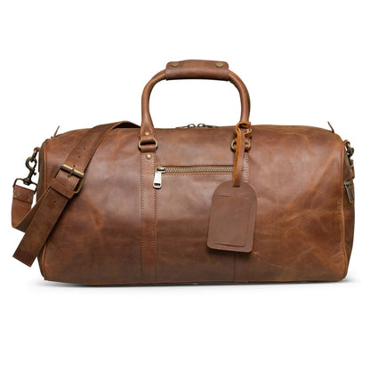 Traveler 45L Leather Duffle - Saddle Brown - Accessories image 3