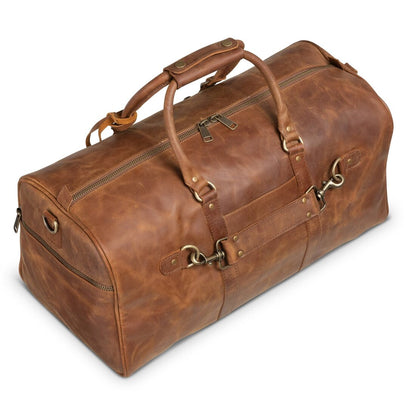 Traveler 45L Leather Duffle - Saddle Brown - Accessories image 10