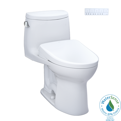 TOTO Washlet+ Ultramax II One Piece Elongated 1.28 GPF Toilet and Washlet+ S7 Contemporary Bidet Seat - Gadgets image 1