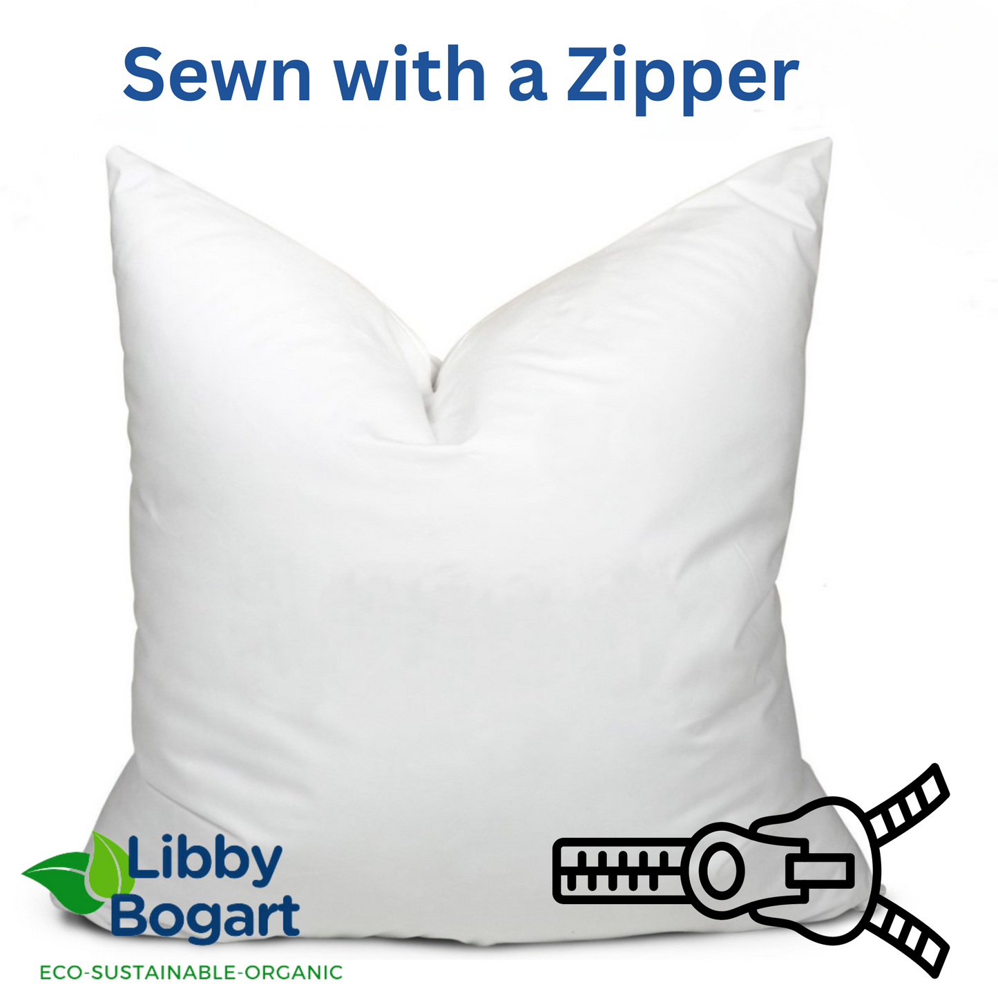 24" x 24" Organic Wool Fiber & Organic Cotton Fabric Accent Pillow Insert - Home Decor image 5